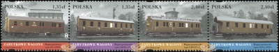 Польша. 2007. Старинные вагоны (Сцепка. MNH OG)