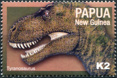 Папуа Новая Гвинея. 2004. Тиранозавр (Почтовая марка. MNH OG)