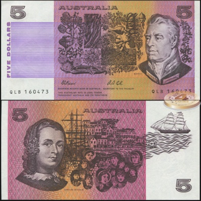 Австралия. 5 долларов (Unc) 1991
