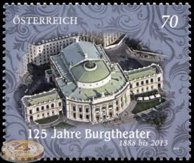 Австрия. 2013. 125 лет Венскому Национальному Театру (Почтовая марка. MNH OG)