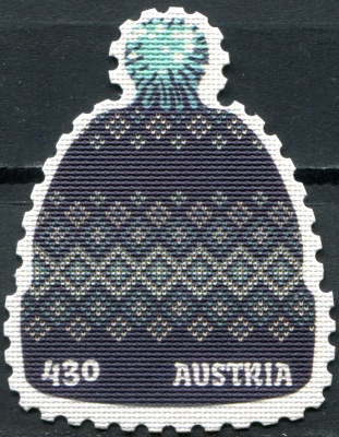 Австрия. 2022. Шерстяные шапки (Почтовая марка. MNH OG)