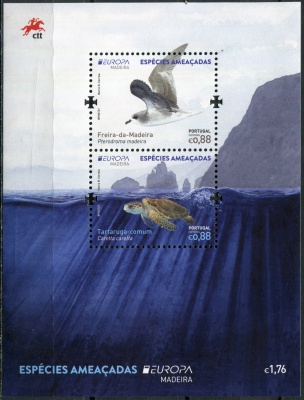 Мадейра. 2021. Вымирающие виды (Почтовый блок. MNH OG)