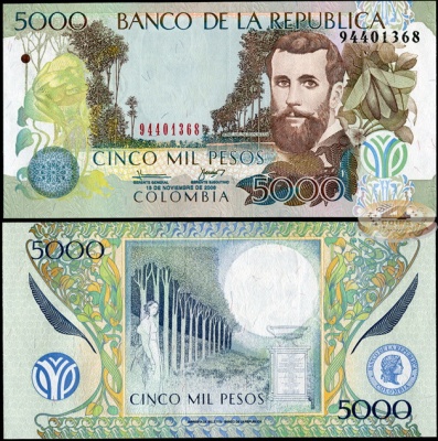 Колумбия. 5000 песо (Unc) 2006
