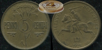 Литва. 5 центов. 1925 (XF++)