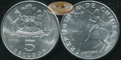 Чили. 5 эскудо. 1972 (Unc)