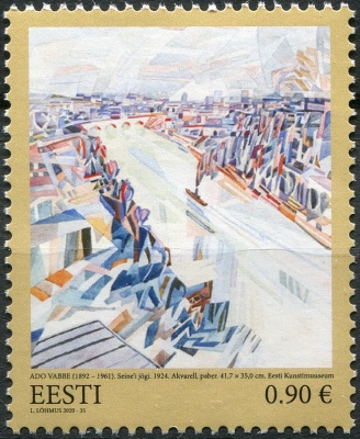 Эстония. 2020. "Река Сена", Адо Ваббе (Почтовая марка. MNH OG)