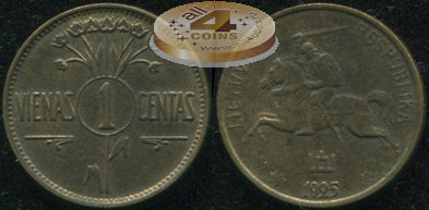 Литва. 1 цент. 1925 (aUnc)