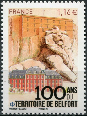 Франция. 2022. 100-летие территории Белфор (Почтовая марка. MNH OG)