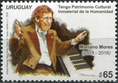 Уругвай. 2018. Мариано Морес (1918-2016), композитор танго (Почтовая марка. MNH OG)