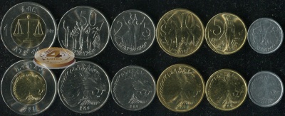 Эфиопия. Набор №2 (6 монет. 1 биметалл) 2004-10