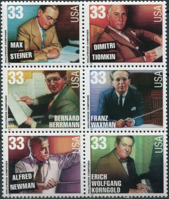 США. 1999. Голливудские композиторы (Сцепка. MNH OG)