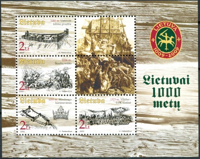 Литва. 2003. 1000-летие Литвы (Почтовый блок. MNH OG)