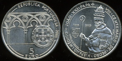 Португалия. 5 евро. 2005 (Unc)