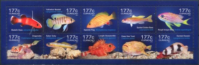 Кюрасао. 2014. Рыбы Кюрасао (Малый лист. MNH OG)
