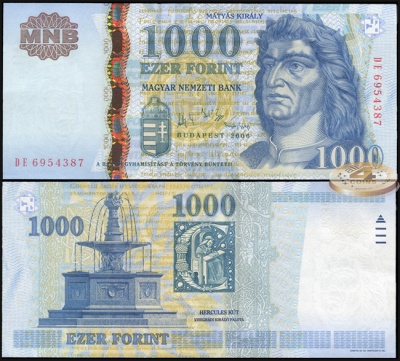 Венгрия. 1000 форинтов (Unc) 2006
