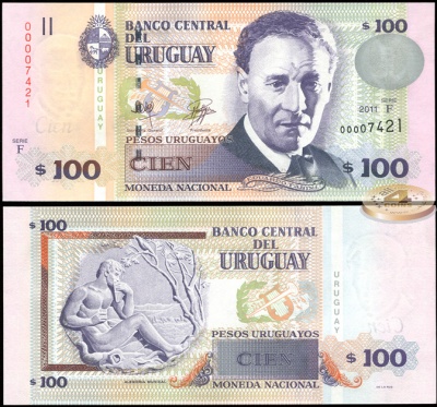 Уругвай. 100 песо (Unc) 2011
