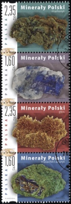 Польша. 2013. Минералы Польши (Сцепка. CTO Гашеная)