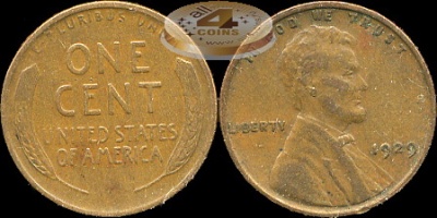 США. 1 цент. 1929 (XF)