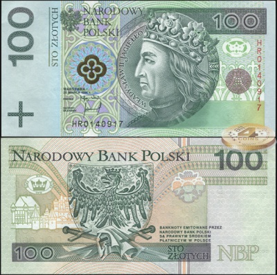 Польша. 100 злотых (Unc) 1995
