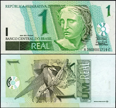 Бразилия. 1 реал (Unc) 2003