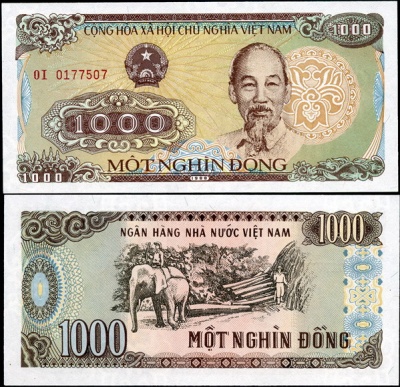 Вьетнам. 1000 донг (Unc) 1989