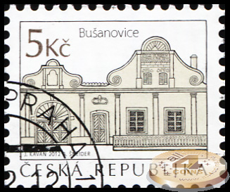 Чехия. 2012. Народная Архитектура: Bušanovice (Почтовая марка. CTO Гашеная)