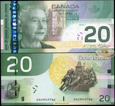 Канада. 20 долларов (Unc) 2008