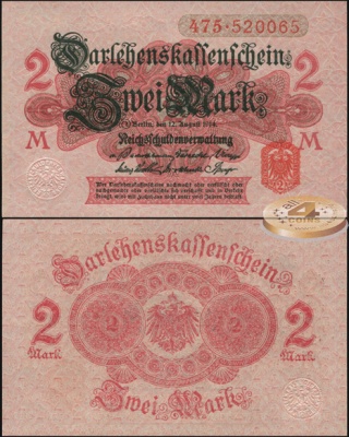 Германия [Кайзеррайх]. 2 марки (Unc) 1914