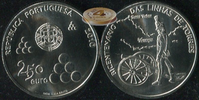Португалия. 2.5 евро. 2010 (Unc)