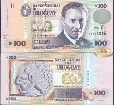 Уругвай. 100 песо (Unc) 2006