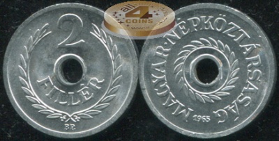 Венгрия. 2 филлера. 1965 (Unc)