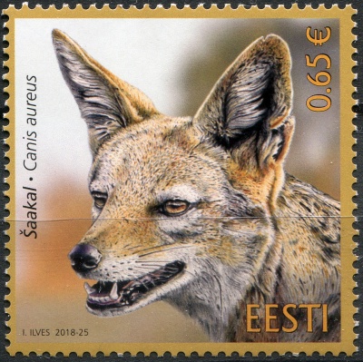 Эстония. 2018. Шакал (Почтовая марка. MNH OG)