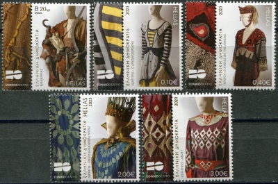 Греция. 2023. Театральные костюмы (Серия Почтовых марок. MNH OG)