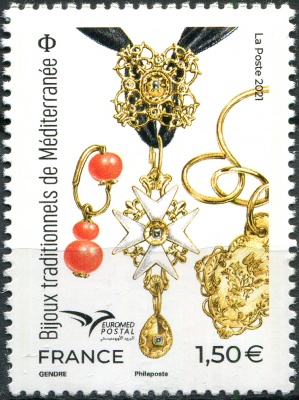 Франция. 2021. Ювелирные изделия ручной работы (Почтовая марка. MNH OG)