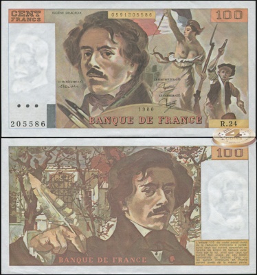 Франция. 100 франков (aUnc+) 1980