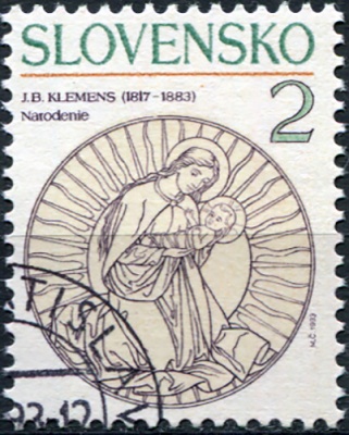Словакия. 1993. Рождество (Почтовая марка. CTO Гашеная)