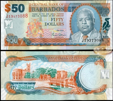 Барбадос. 50 долларов (Unc) 2007