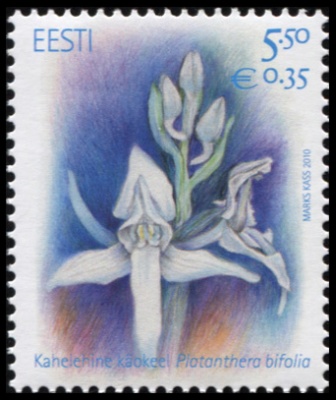 Эстония. 2010. Любка двулистная (Почтовая марка. MNH OG)