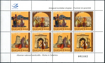 Албания. 2015. Керамические сосуды (Малый лист. MNH OG)