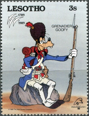 Лесото. 1989. Гуфи - гренадёр (Почтовая марка. MNH OG)