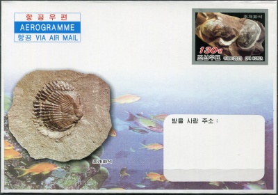 КНДР. 2007. Окаменелости Кореи (Аэрограмма. Mint)