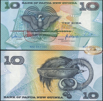 Папуа Новая Гвинея. 10 кина (Unc) 1985