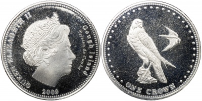 Гоф, остров. Монета 1 крона. 2009 (KM#8. Unc) Сапсан