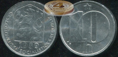 Чехословакия. 10 геллеров. 1989 (Unc)