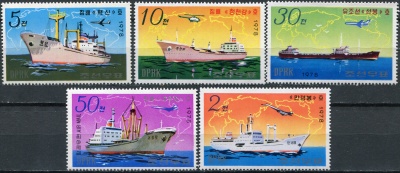 КНДР. 1978. Корейские корабли (Серия Почтовых марок. MNH OG)