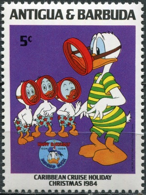 Антигуа и Барбуда. 1984. Подготовка к погружению (Почтовая марка. MNH OG)
