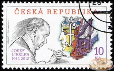 Чехия. 2012. Josef Liesler [1912-2012] (Почтовая марка. CTO Гашеная)