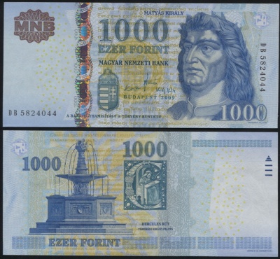 Венгрия. 1000 форинтов (Unc) 2009