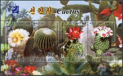 КНДР. 2004. Кактусы (Блок. MNH OG)