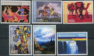Монголия. 2015. Монгольские картины (Серия. MNH OG)
